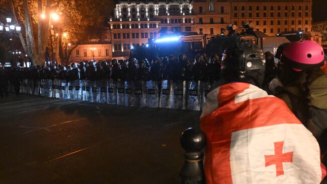 Акция протеста оппозиции в Тбилиси