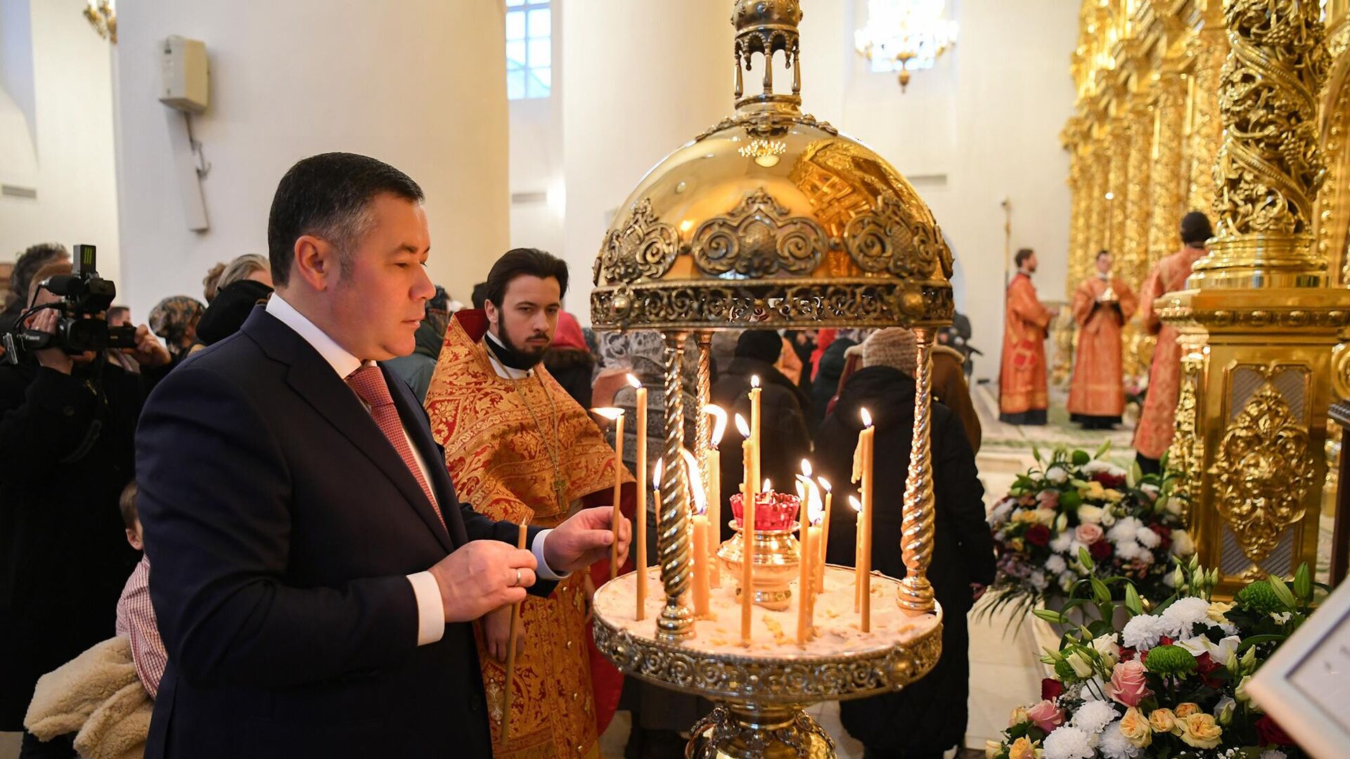 В тверском храме прошло богослужение в День памяти святого князя Михаила - РИА Новости, 1920, 05.12.2024