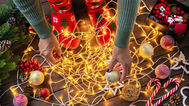 Гирлянда и шары