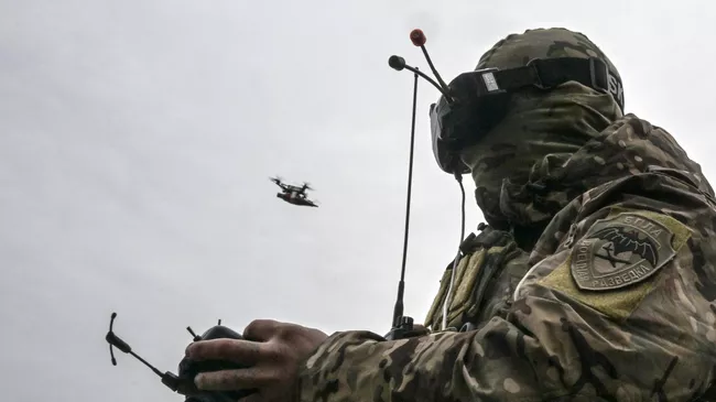 Оператор FPV-дрона в зоне специальной военной операции