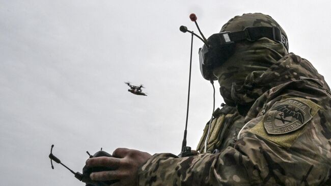 Оператор FPV-дрона в зоне специальной военной операции