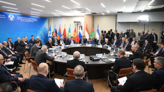 Премьер-министр Михаил Мишустин принимает участие в заседании Совета глав правительств СНГ и Евразийского межправительственного совета. 12 декабря 2024