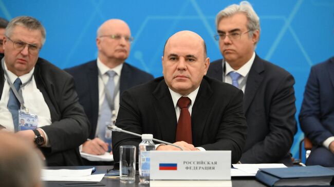 Председатель правительства РФ Михаил Мишустин принимает участие в заседании Совета глав правительств СНГ и Евразийского межправительственного совета