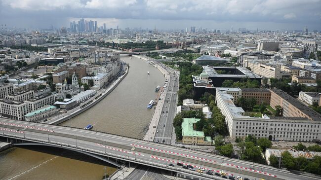 Панорама Москвы с дома на Котельнической набережной в Москве