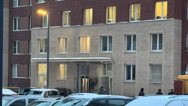 Место происшествия, где было приведено в действие взрывное устройство на Рязанском проспекте в Москве