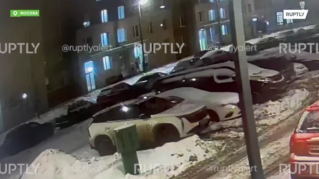 Момент взрыва у дома на Рязанском проспекте