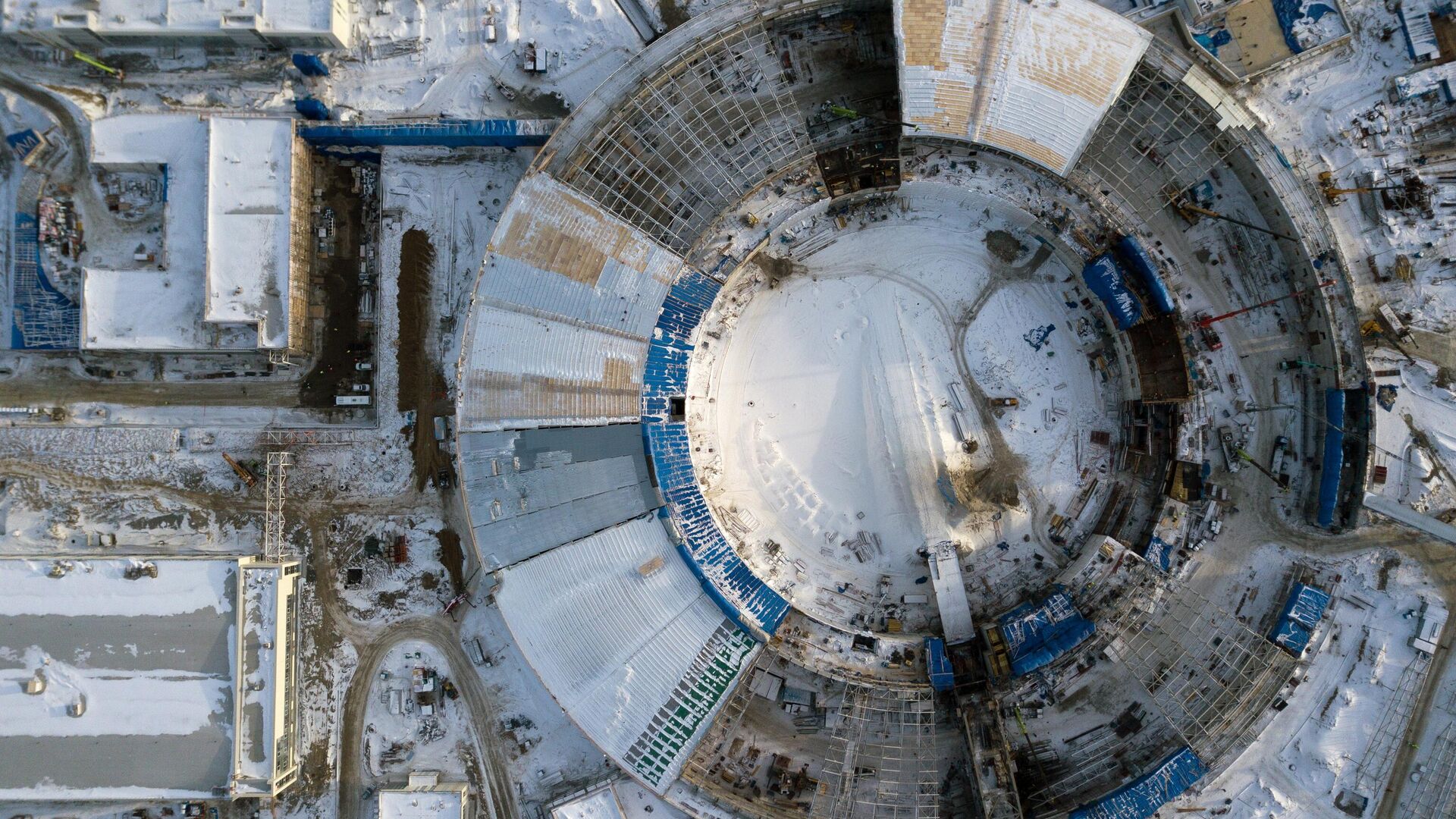 Строительство комплекса зданий Центра коллективного пользования Сибирский кольцевой источник фотонов (ЦКП СКИФ) в наукограде Кольцово под Новосибирском - РИА Новости, 1920, 22.12.2025