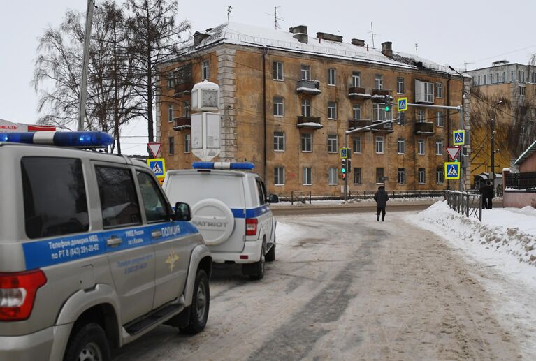 Жилой дом на улице Клары Цеткин в Казани, пострадавший при атаке БПЛА