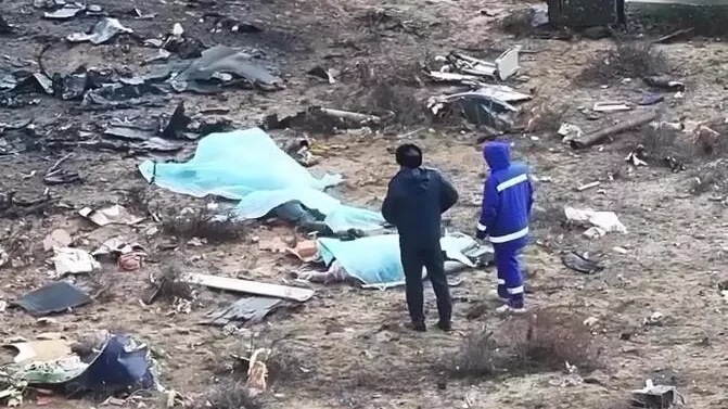 Место крушения самолёта Azerbaijan Airlines в казахстанском Актау Место крушения самолёта Azerbaijan Airlines в казахстанском Актау - РИА Новости, 1920, 25.12.2024