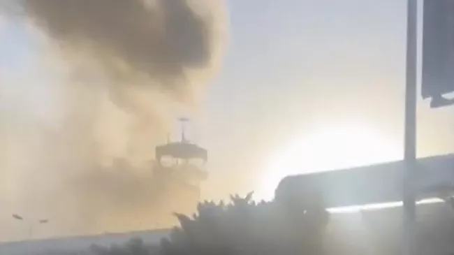 Дым после удара по Сане