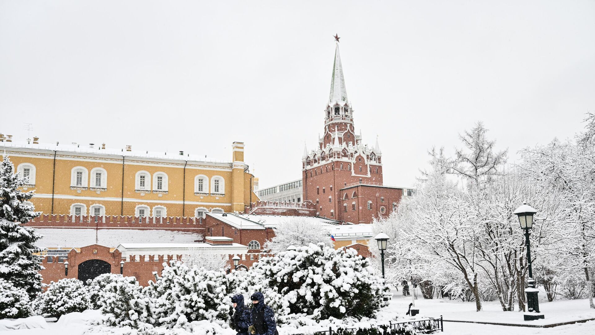 Александровский сад и Московский Кремль - РИА Новости, 1920, 02.01.2025