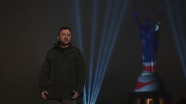 Кадр обращения Владимира Зелеского