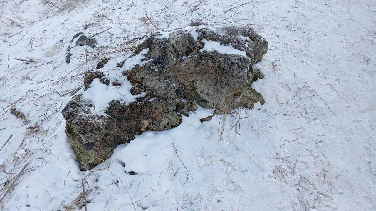 Место происшествия, где подросток врезался в камень, катясь с горки на ватрушке в Красноярске - РИА Новости, 1920, 04.01.2025