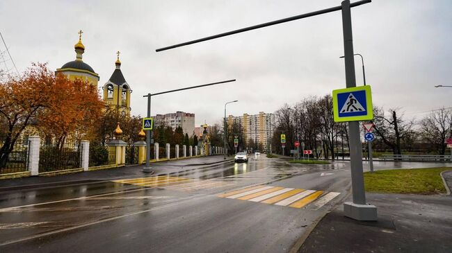 Благоустройство возле станции метро Тютчевская в Москве