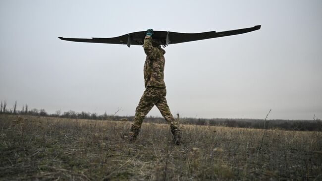 Боевая работа расчета БПЛА Суперкам в зоне СВО