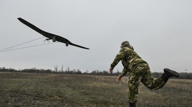 Боевая работа расчета БПЛА Суперкам в зоне СВО