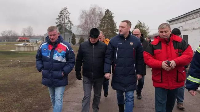 Оперативный штаб на месте возгорания в Энгельсе