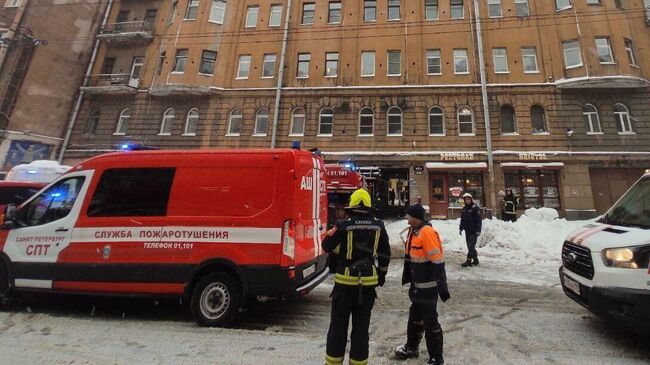 Возгорание в доме по улице Марата в Санкт-Петербурге