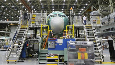 Сборочный цех американской компании Boeing