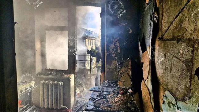 На месте пожара в квартире в Тирасполе