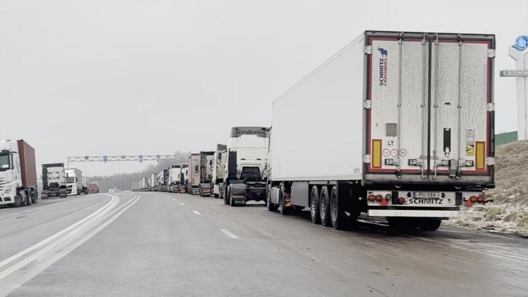 Обстановка перед литовским пунктом пропуска Мядининкай - РИА Новости, 1920, 15.01.2025