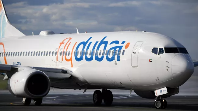 Самолет Boeing-737-800 авиакомпании Flydubai