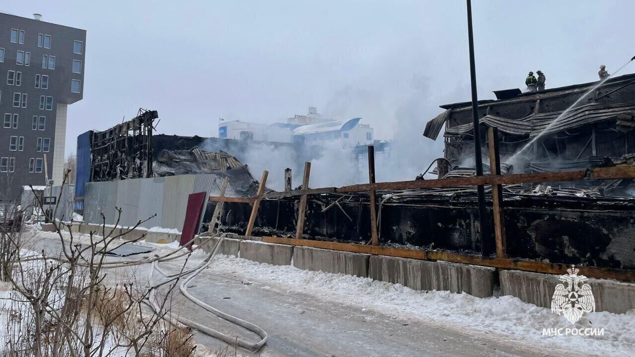 Последствия пожара в магазине Светофор в Уфе - РИА Новости, 1920, 18.01.2025