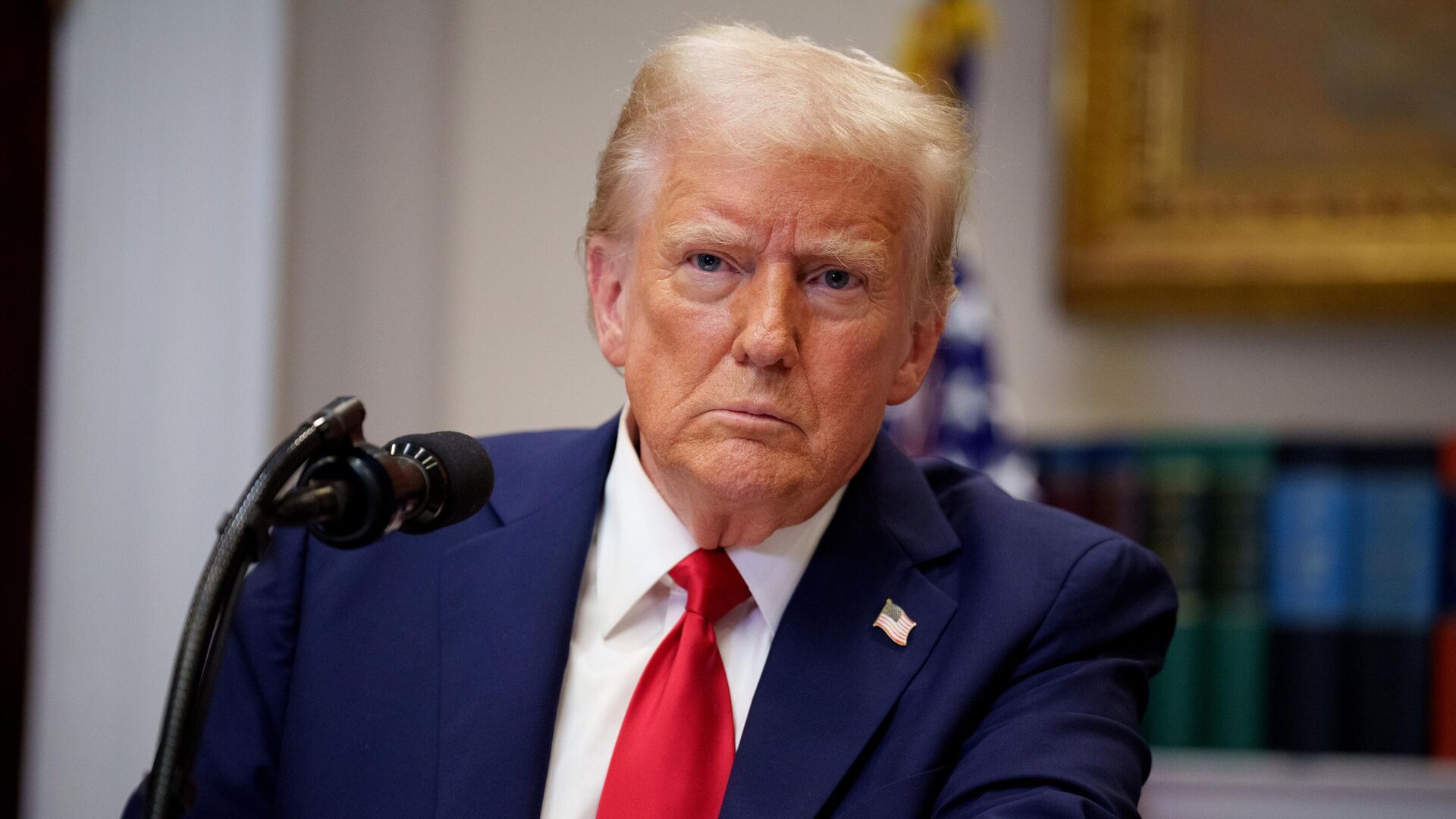 Президент США Дональд Трамп во время выступления в Белом доме - РИА Новости, 1920, 22.01.2025