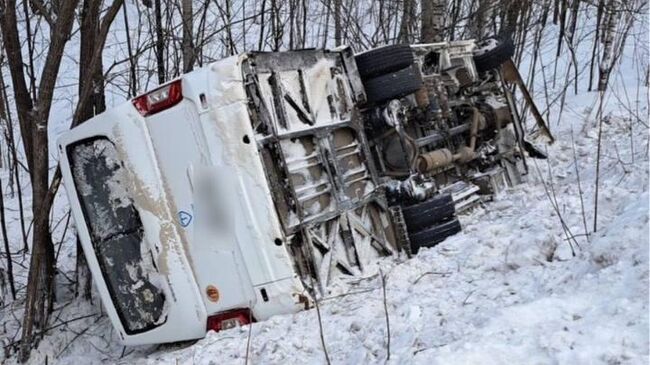 На месте ДТП с участием пассажирского автобуса в Башкирии