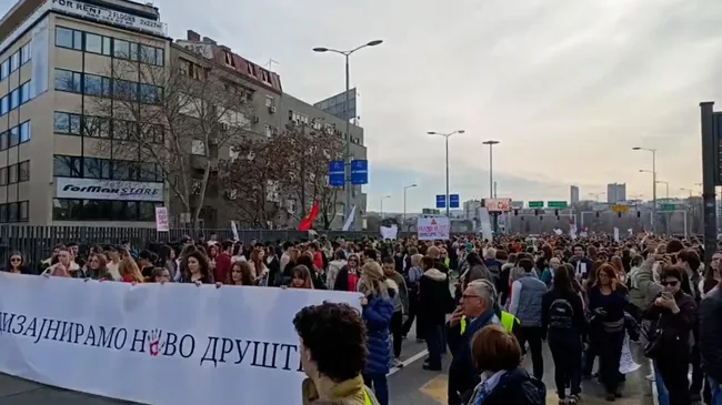 Акция протеста в Белграде