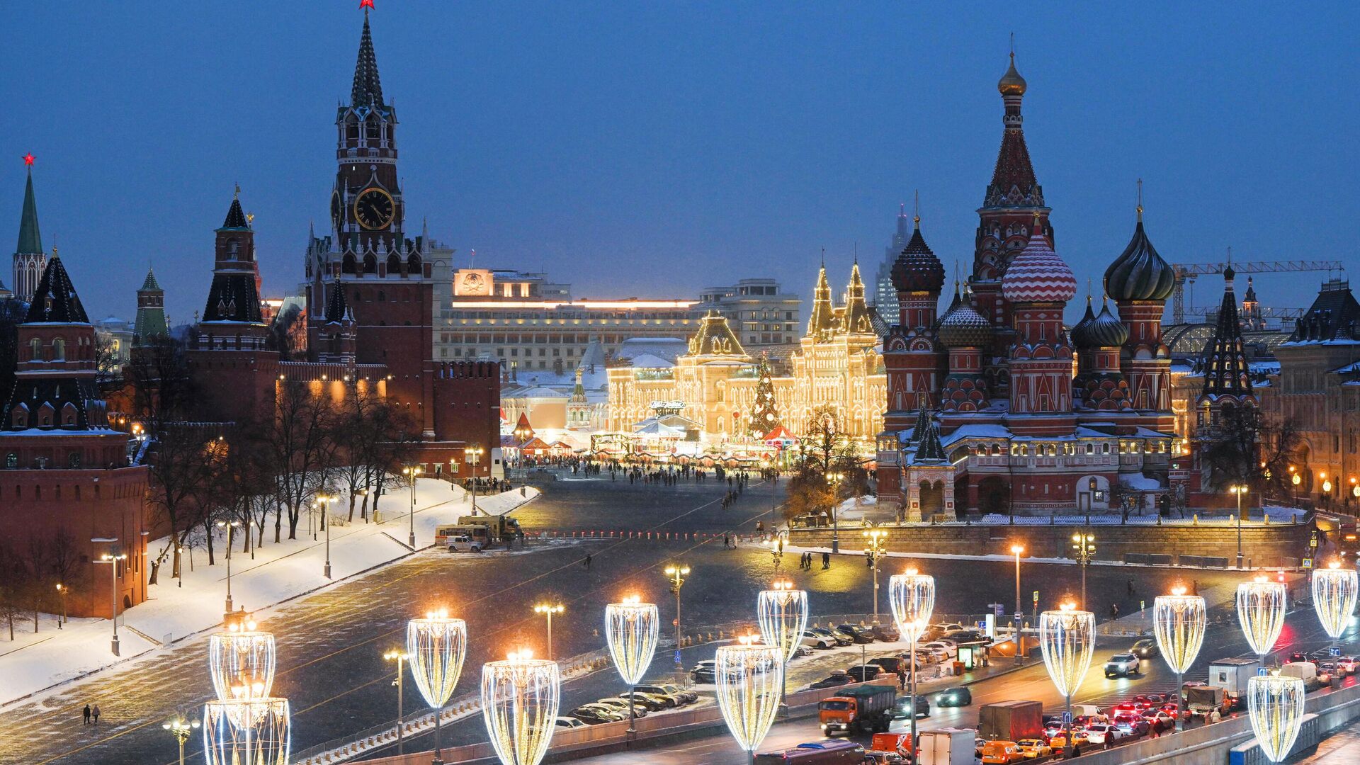 Московский Кремль и Покровский собор - РИА Новости, 1920, 06.02.2025