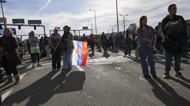 Акция протеста в Белграде