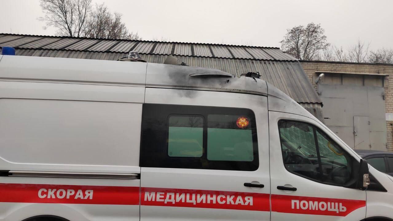 Машина скорой помощи, поврежденная в результате атаки ВСУ в Белгородской области Машина скорой помощи, поврежденная в результате атаки ВСУ в Белгородской области - РИА Новости, 1920, 29.01.2025