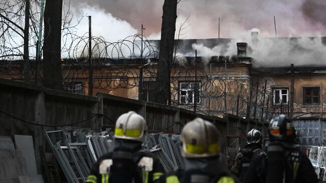 Пожар в административном здании в Москве. 31 января 2025