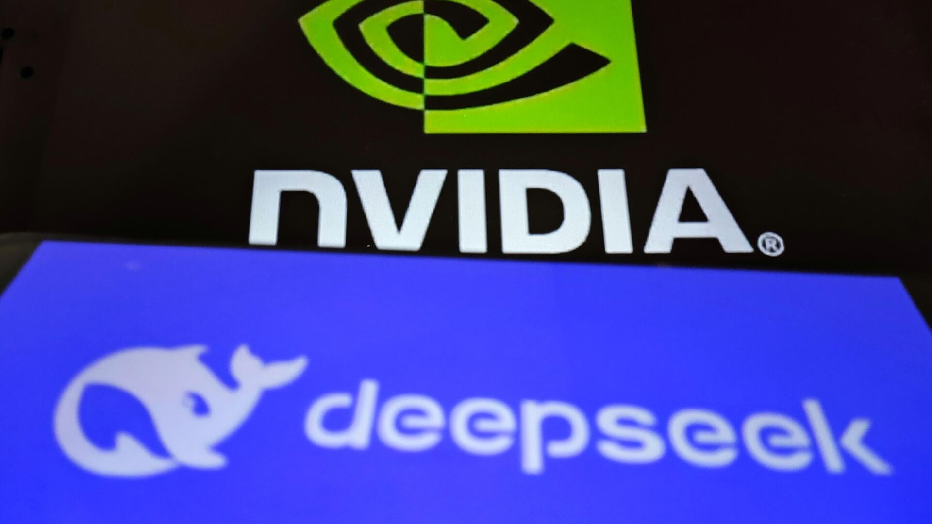 Логотипы DeepSeek и Nvidia - РИА Новости, 1920, 31.01.2025