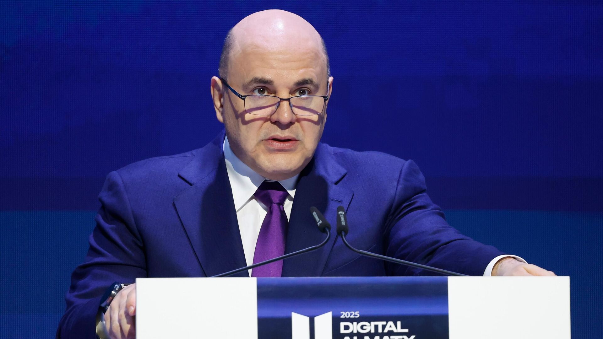 Председатель правительства РФ Михаил Мишустин выступает на форуме Digital Almaty 2025. 31 января 2025 - РИА Новости, 1920, 31.01.2025