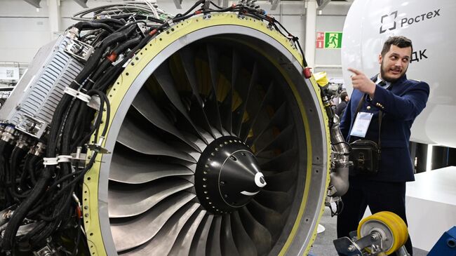 Российский двигатель ПД-8 на выставке гражданской авиации NAIS