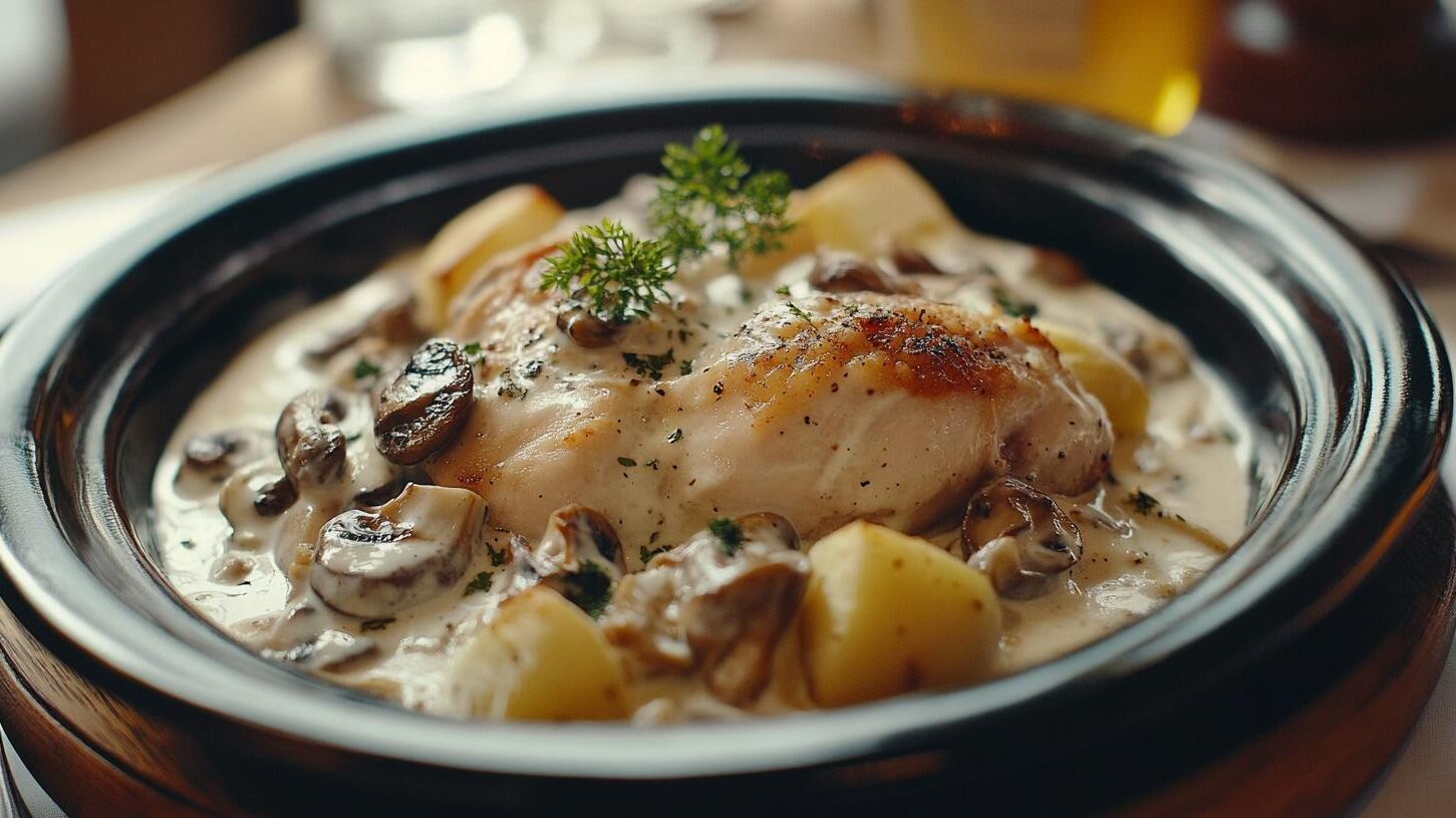 Курица с грибами в сливках Курица с грибами в сливках - РИА Новости, 1920, 20.02.2025