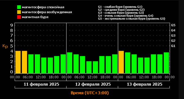 Геомагнитное поле 11-13 февраля - РИА Новости, 1920, 11.02.2025