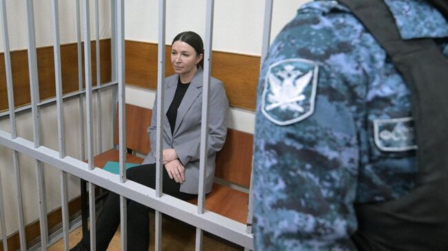 Блогер Елена Блиновская перед началом заседания Савеловского районного суда в Москве