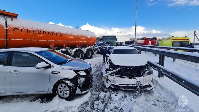 На месте массового ДТП в Калининградской области