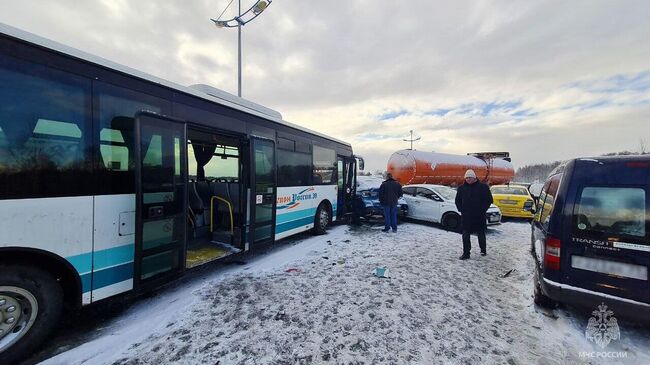 На месте массового ДТП в Калининградской области