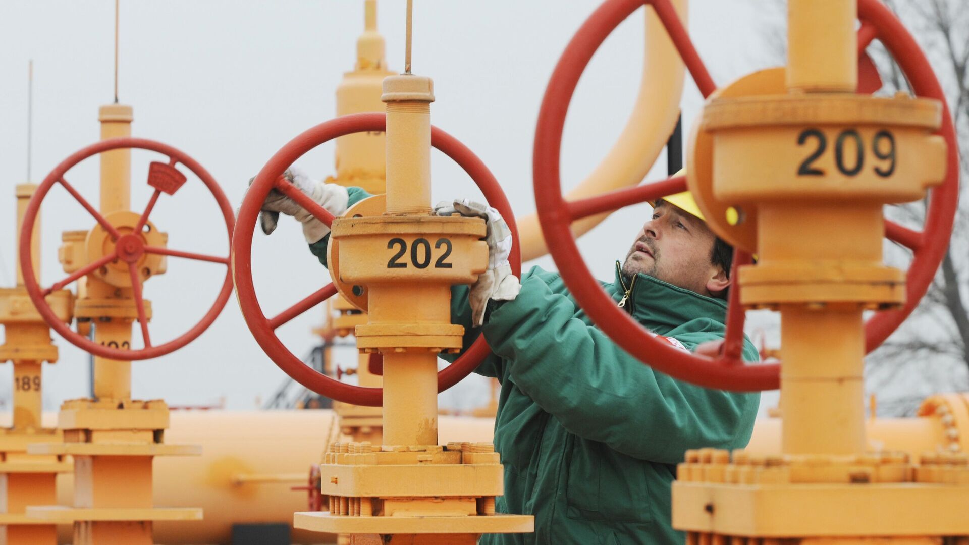 Сотрудник газоприемной станции в Вечеше, Венгрия Сотрудник газоприемной станции в Вечеше, Венгрия - РИА Новости, 1920, 03.10.2025