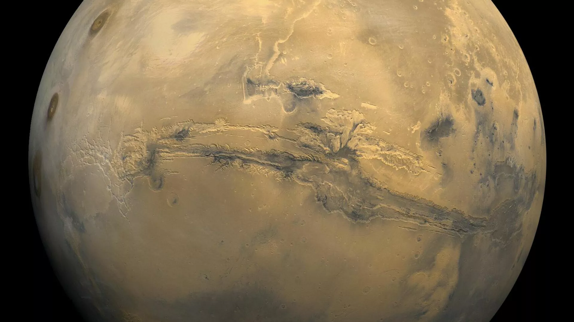 Изображение Марса, демонстрирующее его поверхность