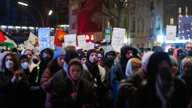 Митинг в память о жертвах ультраправых в Берлине