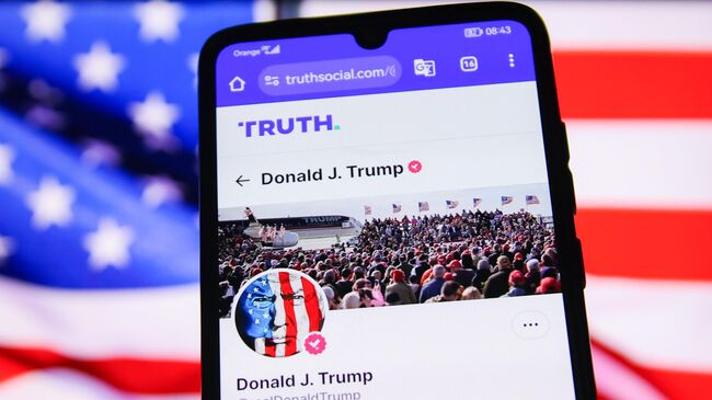 Страница Дональда Трампа в Truth Social