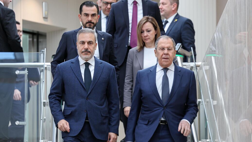 © Фото :  Министерство иностранных дел Турции<br>Министр иностранных дел России Сергей Лавров и министр иностранных дел Турецкой Республики Хакан Фидан во время встречи в Анкаре