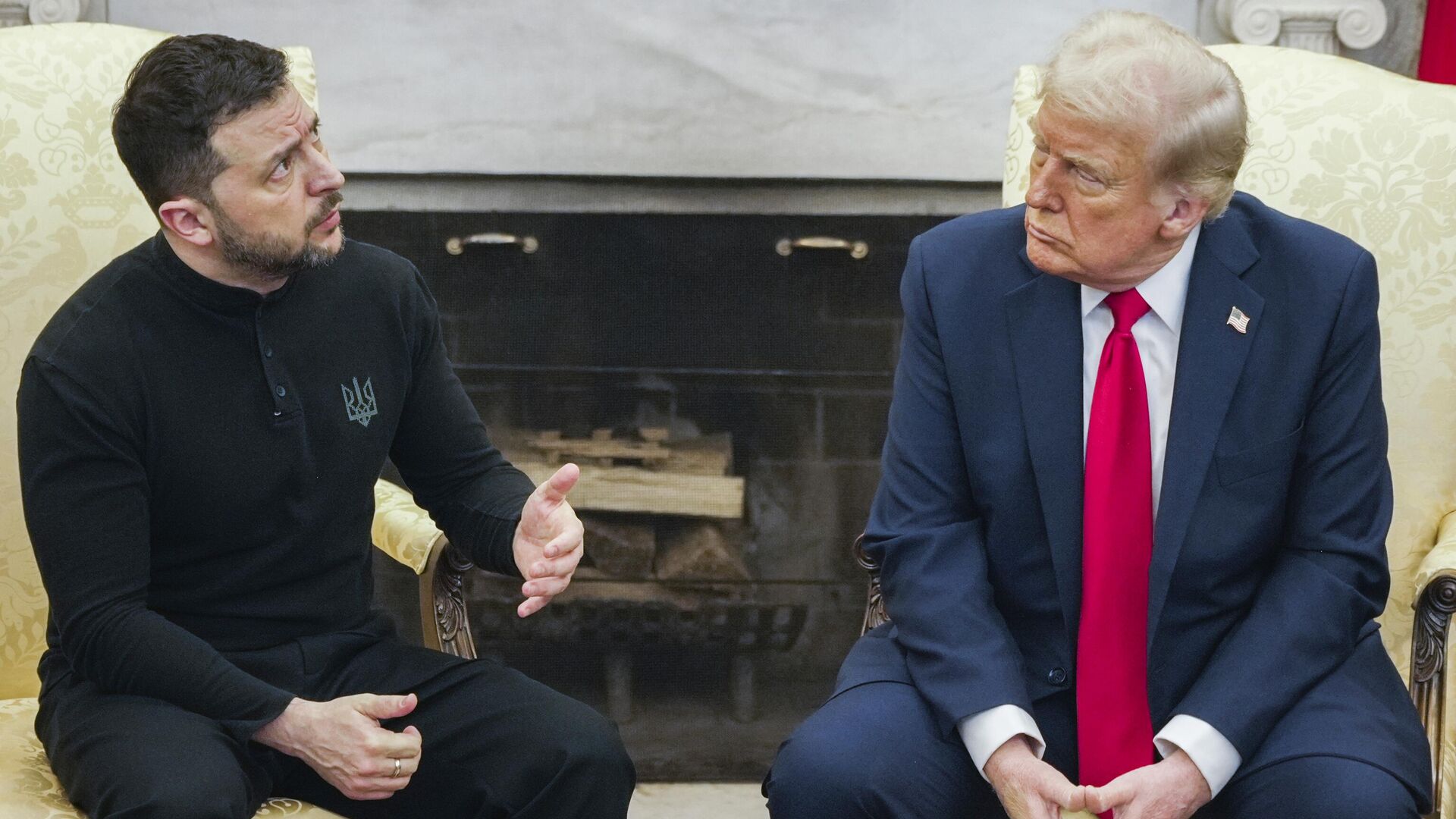 Дональд Трамп и Владимир Зеленский Дональд Трамп и Владимир Зеленский - РИА Новости, 1920, 01.03.2025