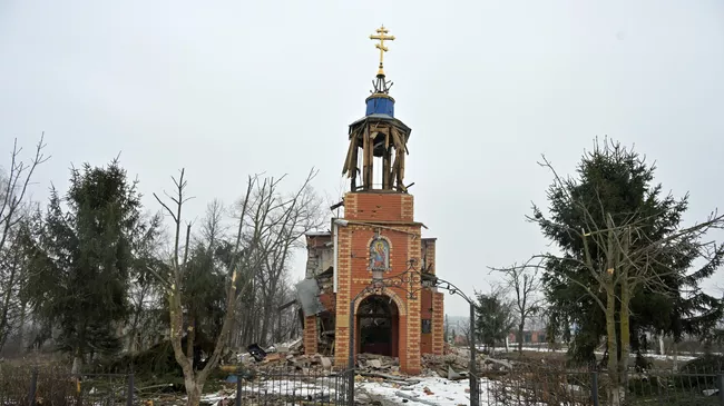 Храм святого Михаила Архангела в селе Погребки Суджанского района Курской области