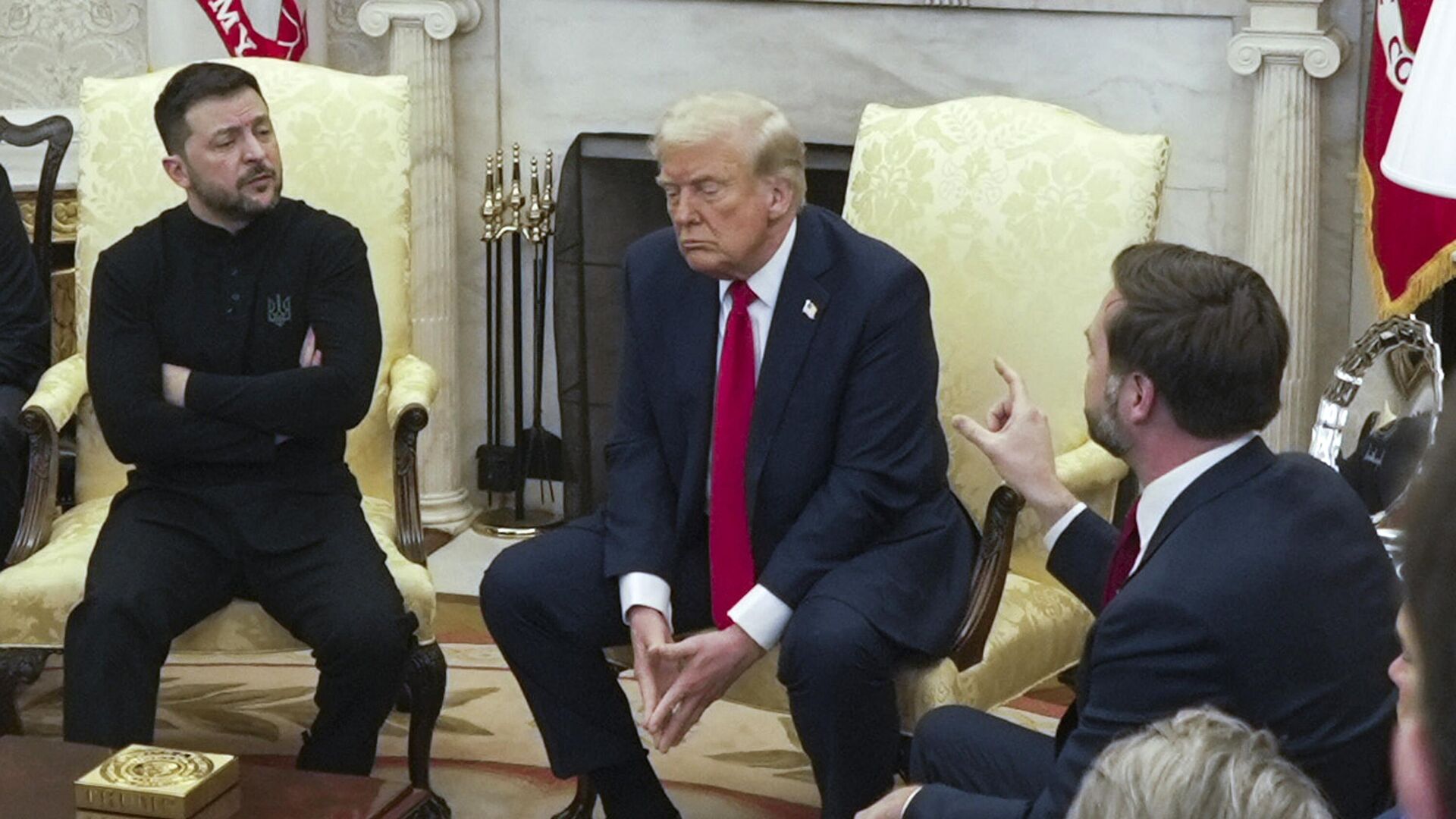 Президент США Дональд Трамп и Владимир Зеленский во время встречи в Вашингтоне - РИА Новости, 1920, 11.03.2025